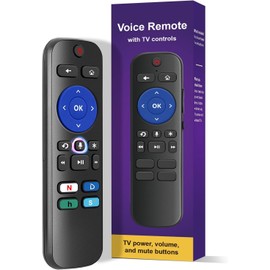 (Pack of 2) Replaced Remote Control Only for Roku TV Compatible with TCL Roku/for Hisense Roku/for Insignia Roku/for Onn Roku Smart TV (Not for Roku Stick and Box)