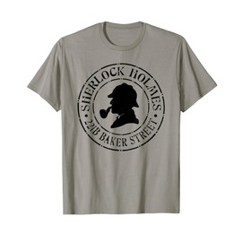 Sherlock Holmes Quotes 221B Baker St. British Detective T-Shirt