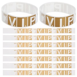 LEDMOMO VIP Wristbands Disposable Wristbands VIP Bracelets Synthetic Paper Waterproof Tear Resistant Lightweight Wedding Party Event Concert Fair Festival Supplies 100pcs