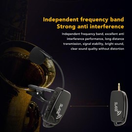 Cryfokt Wireless Instrument Microphone System, 2.4G Clip On Horns, Saxophone, Trumpets, Clarinets, Saxophones