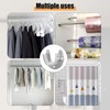 SJJJS 2 Pieces Pipe Brackets Clothes Rail Stainless Steel Adjustable