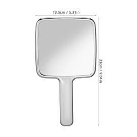 minkissy Portable Handheld Mirror Square Water Ripples Hand Mirror for Makeup Multi-Purpose Handheld Mirror Vanity Mirror for Women Travel 9.45 x 5.9 inch
