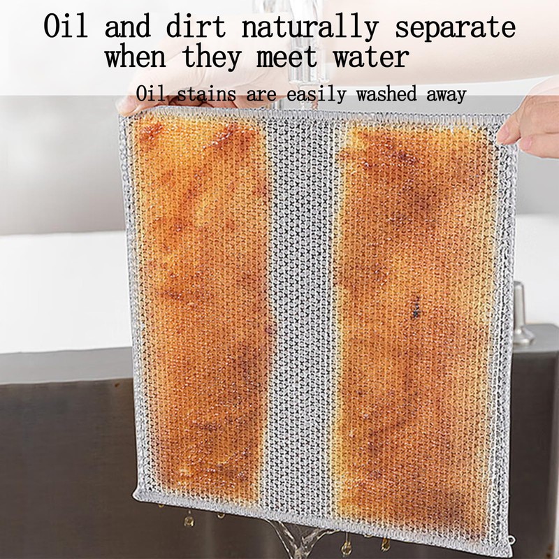 Wire Mesh Cleaning Cloth 12 Pack Silver Wire Wish Cloth,