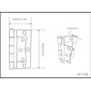 QCAA Heavy Non-Mortise Butterfly Hinge for Mobile Home/RV, 3.5", Removable