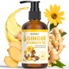 Ginger Oil,Ginger Massage Oil with Arnica for Lymphatic Drainage, Belly