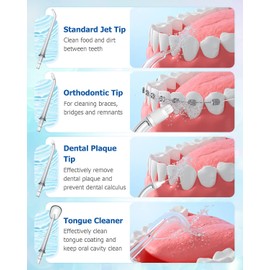 Operan Replacement Tips for Water Dental Flosser, 4 Different Tips