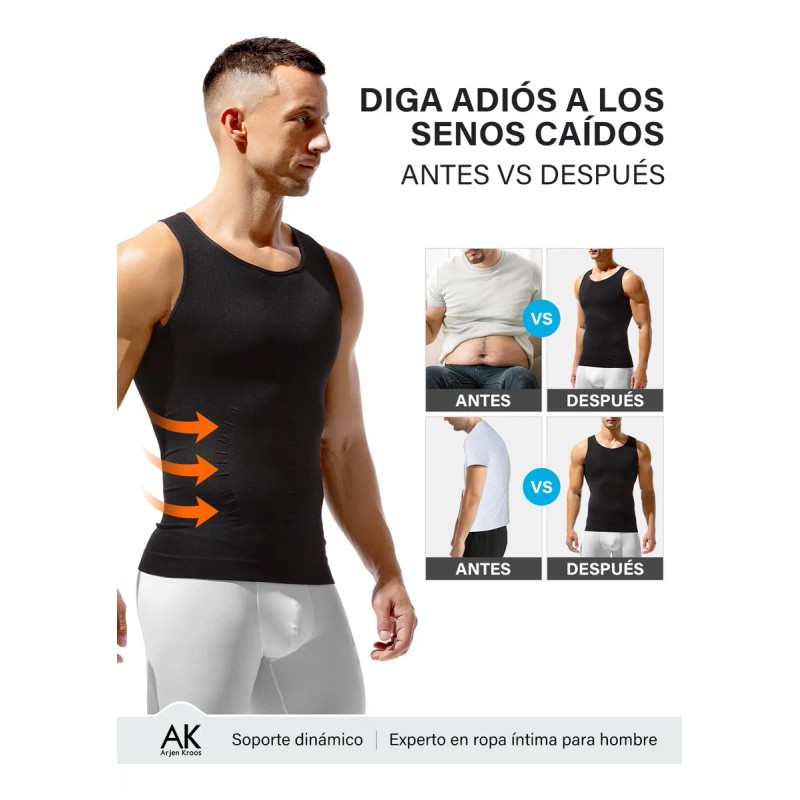 Playera Corregir Postura Hombre Faja Cinturillas Arjen Kroos
