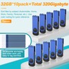 1GB USB Flash Drive Bulk 10 Pack Thumb Drives Portable