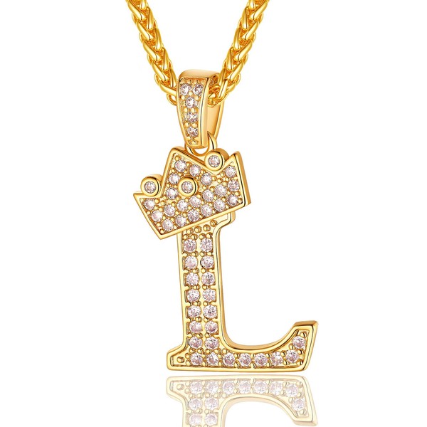 L Necklace Initial Necklaces for Men Name Chain Cool Necklace
