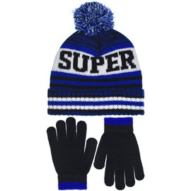Polar Wear Boy's Knit Hat & Gloves Set in 3 Fun Designs (SUPER)
