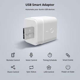 SONOFF Micro USB Smart WiFi Adaptor 5V, Smart Switch for Type A USB Devices, Compatible with Alexa & Google Home Assistant, APP Remote Control Switch, No Hub Required (1 Pack)