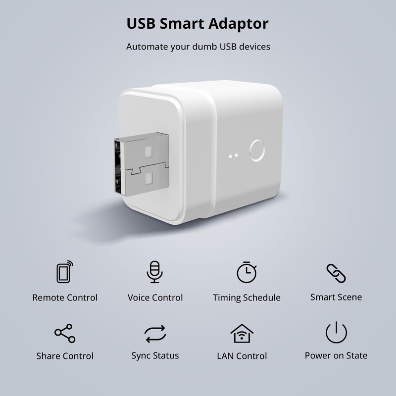 SONOFF Micro USB Smart WiFi Adaptor 5V, Smart Switch for