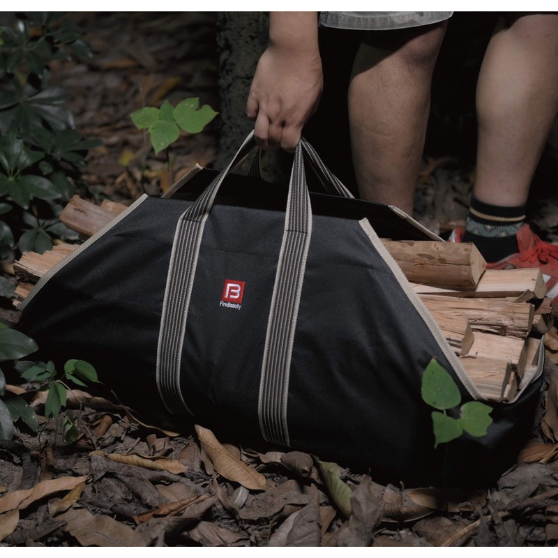Fire Beauty Large Canvas Log Tote Bag Firewood Log Carrier