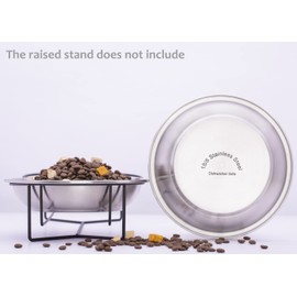 BiteKing Stainless Steel Cat Bowls, Whisker Fatigue Relief Cat Food Dish, Metal Shallow Wide Large Replacement Plate for Dog and Pet, Ideal for Raised Elevated Pet Feeding Station Stand