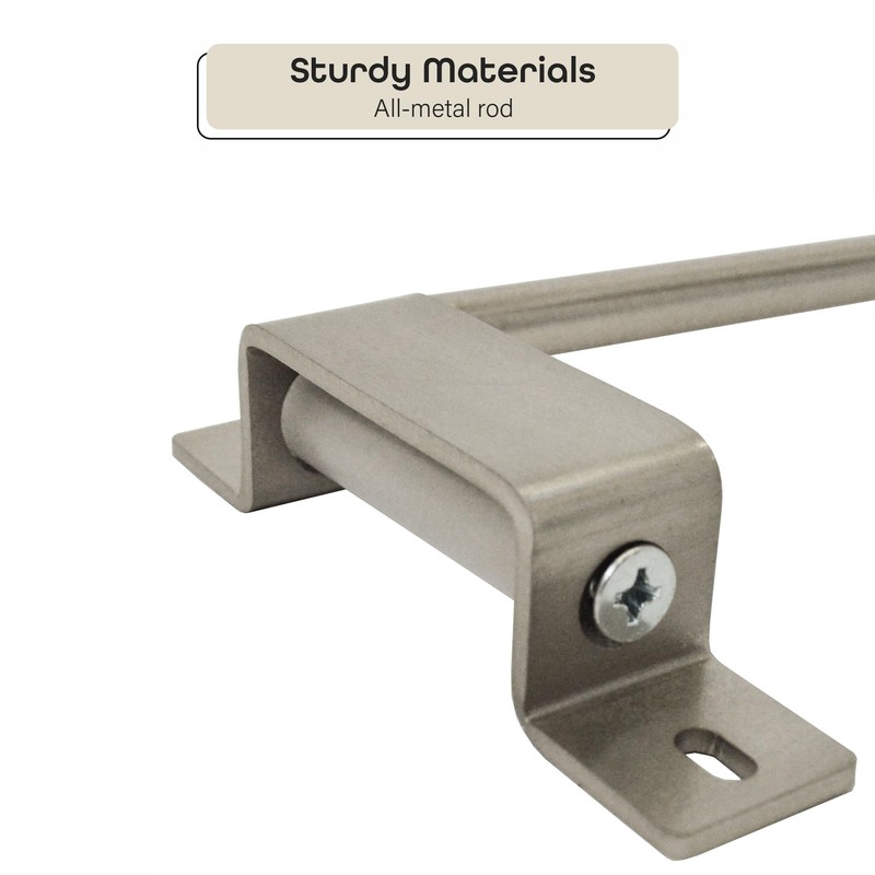 Innovative Brent Swing Arm Window Curtain Rod, Nickel - 1/2"