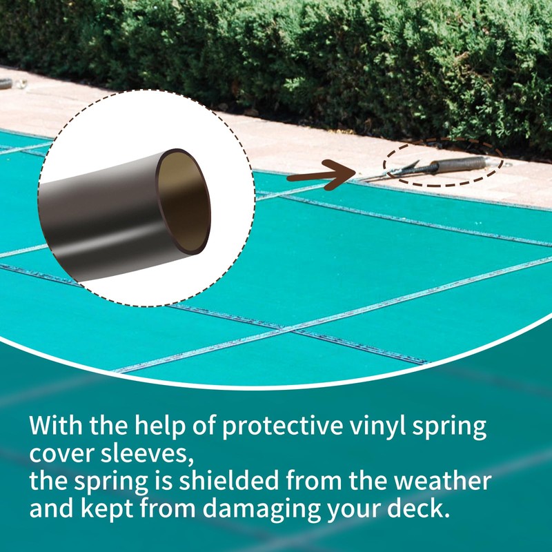 Belleone 20Pcs Pool Cover Spring Sleeve, Replacement Winter Swimming Pool