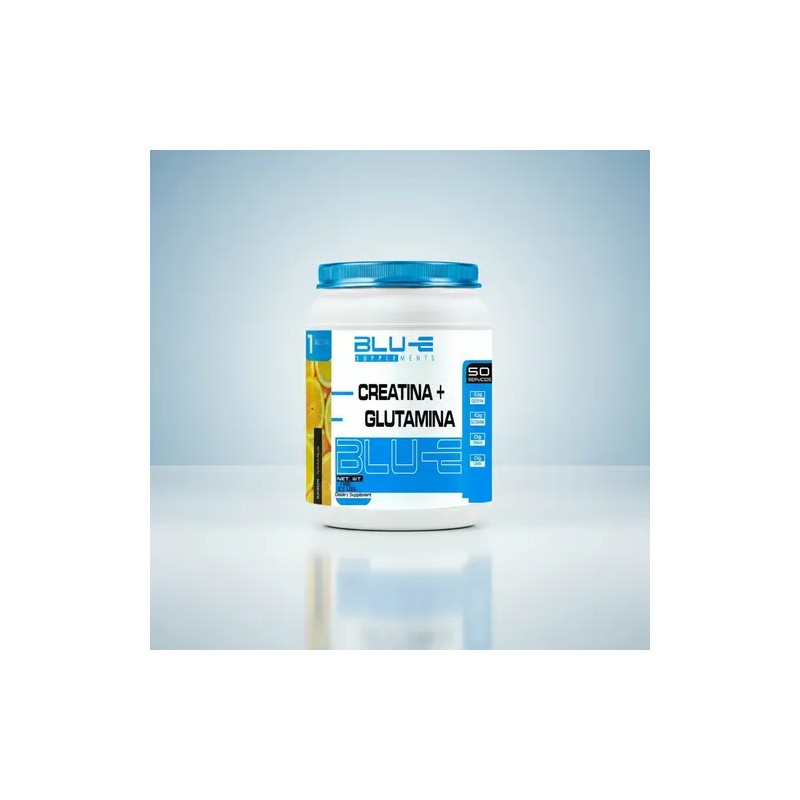 Creatina + Glutamina Blu-e 1kg 50 Servicios Varios Sabores