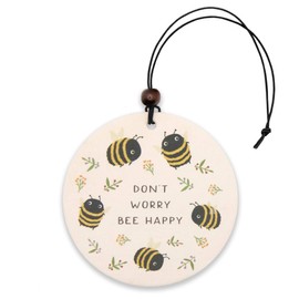 Studio Oh! Mothers Day Gifts Car Air Fresheners - Pack of 2 Scented Hanging Car Odor Eliminator - Unique Design with Decorative Bead - Don't Worry Bee Happy