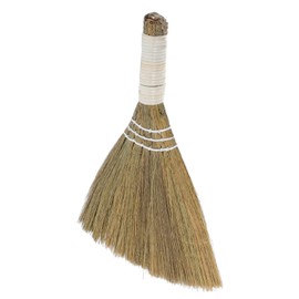 ULTECHNOVO Small Handheld Whisk Broom for Indoor Cleaning Lightweight Ergonomic Design Versatile Dust Brush for Adults Miscanthus Fibers for Home and Office Use