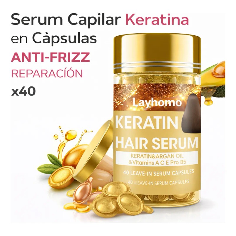 Serum Capilar Layhomo Keratina Anti-frizz Reparador 40 Ml