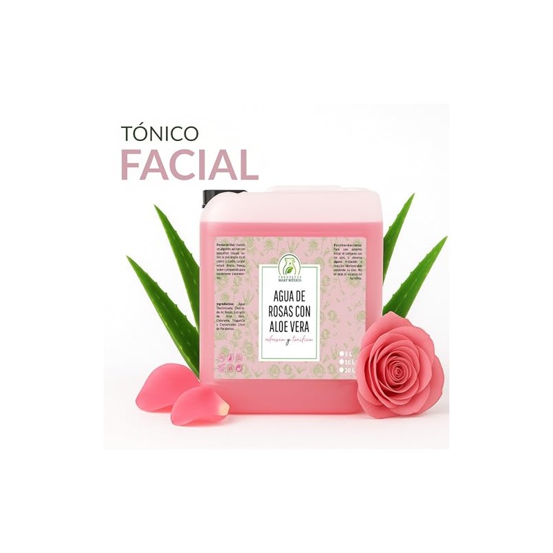 Agua De Rosas Con Áloe Vera Facial Productos Mart Mexico