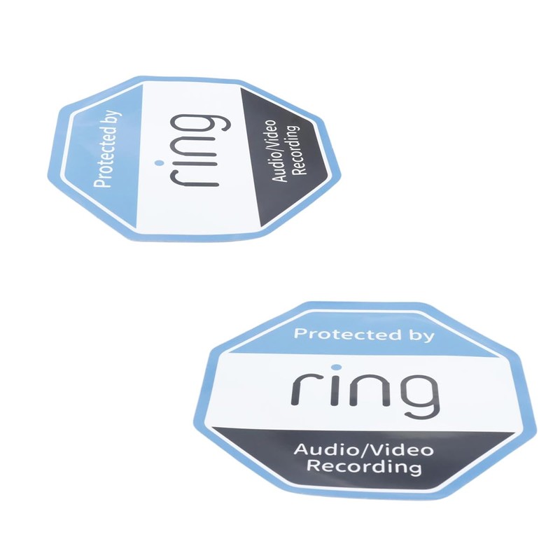 Durlo 10Pcs CCTV Doorbell Camera Sticker PVC Waterproof Ring Security