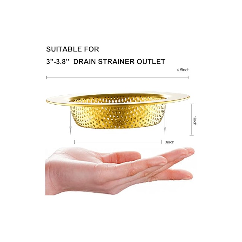 LASSHSWA Kitchen Sink Strainer Stainless Steel, Kitchen Sink Drain Strainer,