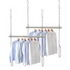 Hanging Closet Rod, Adjustable Width and Height Closet Rods Extender,