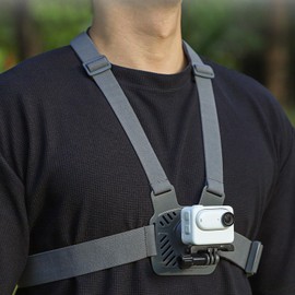 CAPART 360° Rotatable Adjustable Chest Mount Harness for DJI OSMO Action 4 3 Pocket 3 2, GoPro Hero Series Camera Hero 12 11 10 9 8 7 6 5 Session AKASO Insta360 Go 3