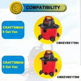 6 Pack 39970 Shop Vac Bags for Craftsman 6 and 9 Gallon Wet/Dry Vacuums