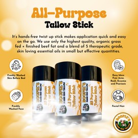 Magic Moo All Purpose Tallow Stick skincare for acne, eczema, dry skin, moisturizer & hydration