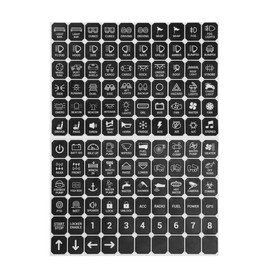 ZIMISI 120PCS Car Switch Panel Sticker, Waterproof Graphic Text Sticker for AR-800, BA80, GA80, GB80, BB80, BC60, GC60, Switch Label Decal Kit for Car Dashboard, Boat, RV, Truck, Offroad (Vertical)