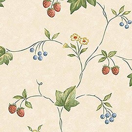 Norwall NWKE29900 Franklin Floral Trail Textured Wallpaper, Blue