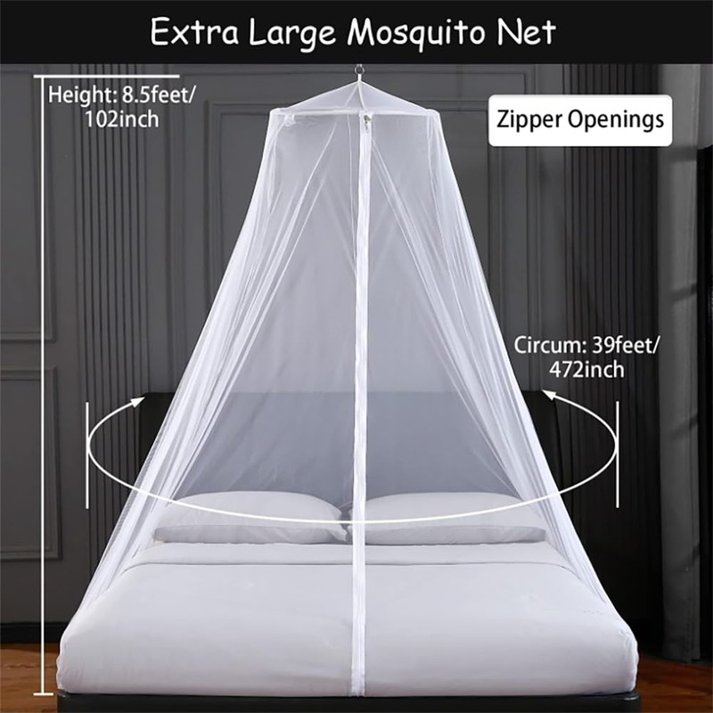 Mosquito Net Bed Canopy with Zipper Dome Tent,Universal Mosquito Neting
