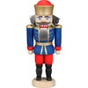Seiffener Volkskunst German nutcracker King blue, height 12 cm /