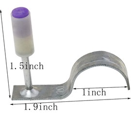 HSCGIN 20PCS Silver Mini 20mm Pipe Clip One Piece Nail Manual Steel Nail Gun Nails Wall Fastening Cable Ducting Fixed Slotting Device Nail Gun Part Shooting Nail for Carpentry