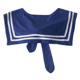 Fake Dickey Detachable Navy Style Collar Set Half Top Mock Blouse Collar for Women (Blue)