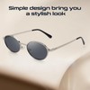 SODQW Trendy Oval Sunglasses for Women Small Gold Frame Fashion