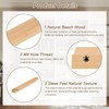 sourcing map 2Pcs Wood Drawer Pulls Handles, 64 mm/2.5" Hole