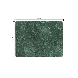 pracfit Natural Marble Pastry Board- 16x12 Inch Kitchen Bakery Tool for Professional Chef & Baker's Tray - Marble Display for Elegant Food Presentation & Stylish Kitchen Decor (green)