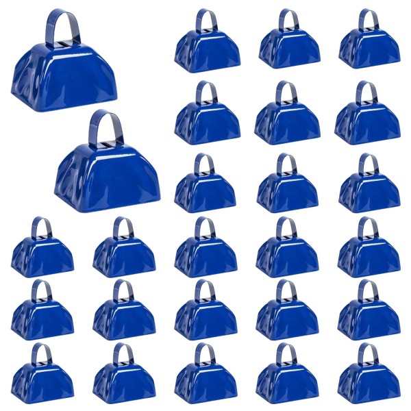 Hyuetrsa 24 PCS Metal Cowbell Handle 3 Cow Bells Noise