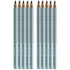 Faber-Castell 111997-12 Jumbo Grip Pencils, Hardness: B, Barrel Colour: Silver