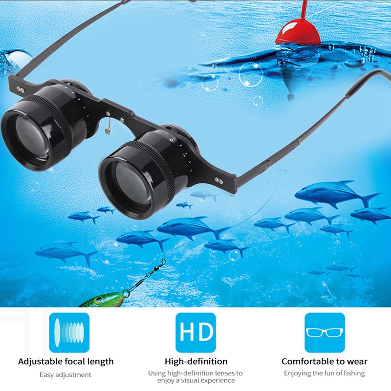 Fishing Binoculars Portable 10X HD Outdoor Fish Watching Telescope Glasses