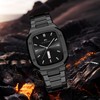 Cuadrado Reloj de Pulsera para Hombre de Acero Inoxidable con