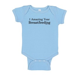 Baby Bodysuits for Girls 1 Amazing Year Breastfeeding Bodysuit 24 Months Light Blue