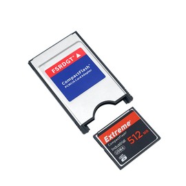 ANXILE 1 PCS Extreme 512MB Compact Flash Memory Card and 1 PCS PC Card Adapter Camera CF Card UDMA HighSpeed Atable Flash Memory