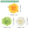 M METERXITY 3-Pack Rose Hair Clips, Flower Hairpin Fabric Floral