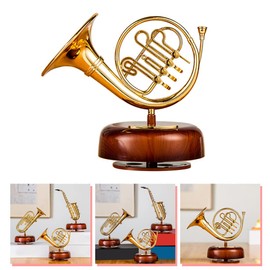 Creative Tuba Shaped Rotating Musical Box Desktop Decorative Melody Box Home Decor