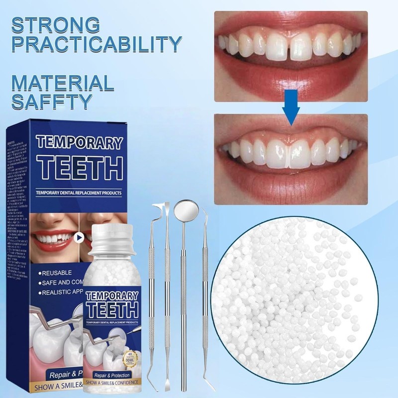 Temporary Tooth Filling,Temporary Teeth Replacement Kit,False Teeth Replacement Tooth Filling