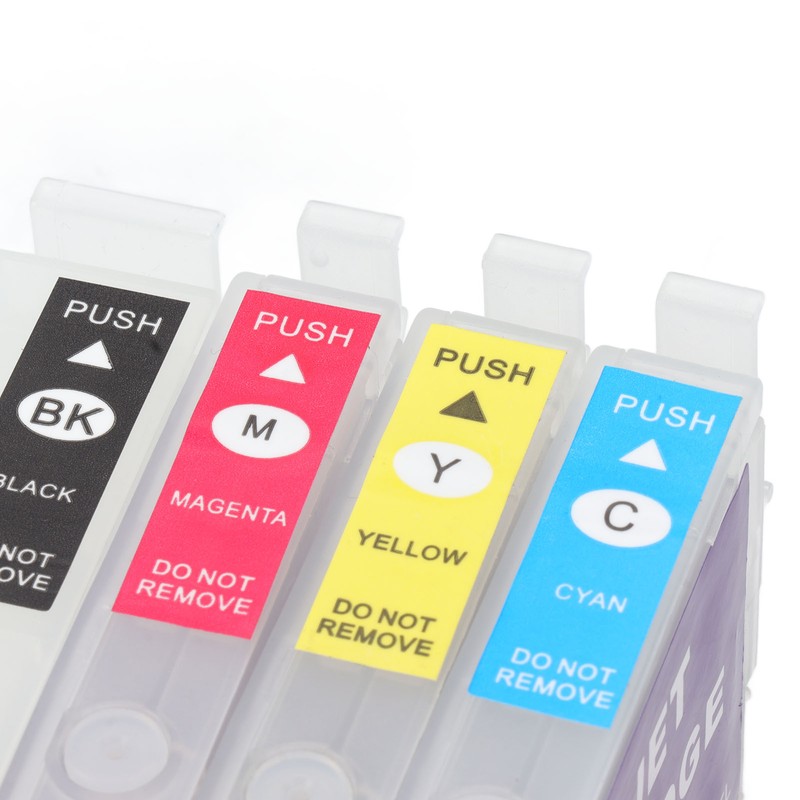 4 Colors Ink Cartridge with Permanent Chip Printer Refill Ink